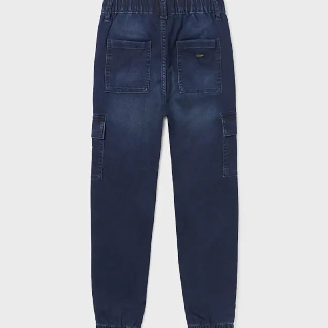 Junior 10 έως 18 ετών Παντελόνι τζιν cargo Better Cotton γκρι μπλε - 10Ε 3