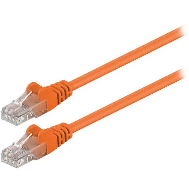 Καλώδιο δικτύου CAT 5e, U/UTP, 0.50m σε πορτοκαλί χρώμα.
