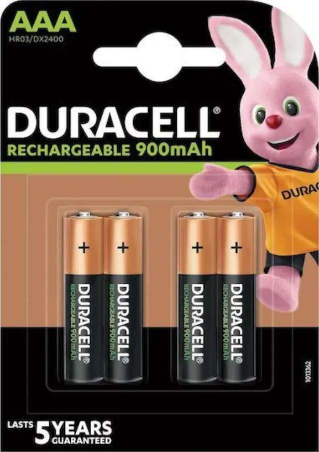 Duracell Recharge R03 AAA 900 mAh rechargeable batteries (blister) (DUR13364)