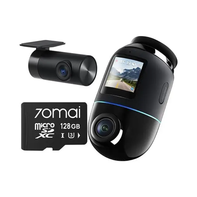 70mai DVR Camera Omni X800 4K Set Black & SD Card 70mai 128GB