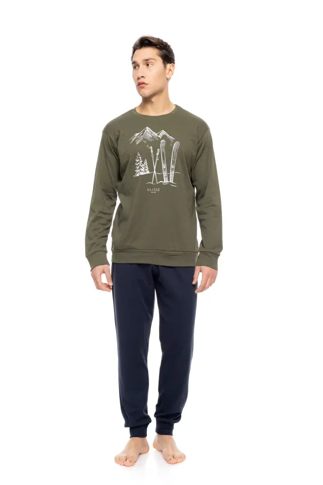 WN-M122 - Forest - PIJAMA T-SHIRT SKI NOS