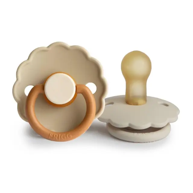 Σετ 2 Πιπίλες Latex FRIGG Daisy Desert/Cream 0-6 Μηνών Baby Oliver