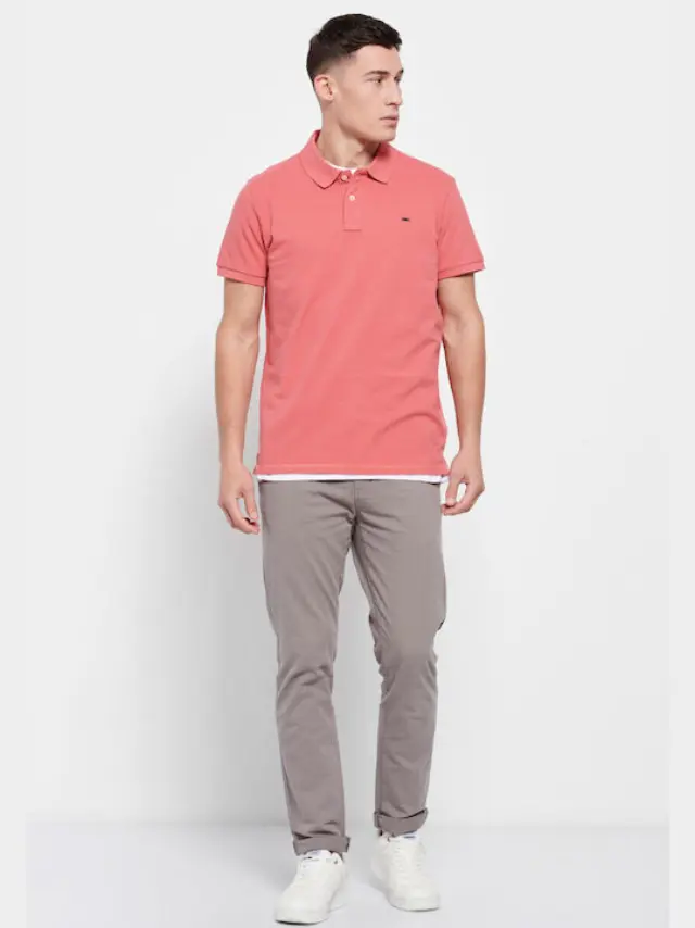 Funky Buddha Men's Polo Fuchsia Pink FBM007-001-11 - S 2