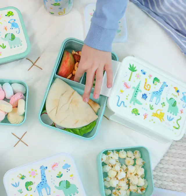 A Little Lovely Company Δοχείο Φαγητού με Χωρίσματα Bento Lunch Box Jungle BBJUMI83 3