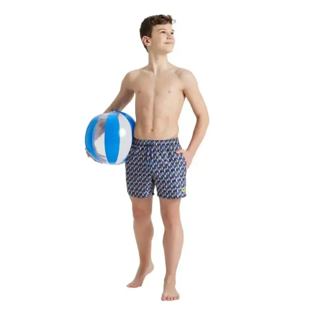 Arena Boy's Allover Print Beach Swim Boxer Μπλε Σκούρο 005252-550 (Arena) 3