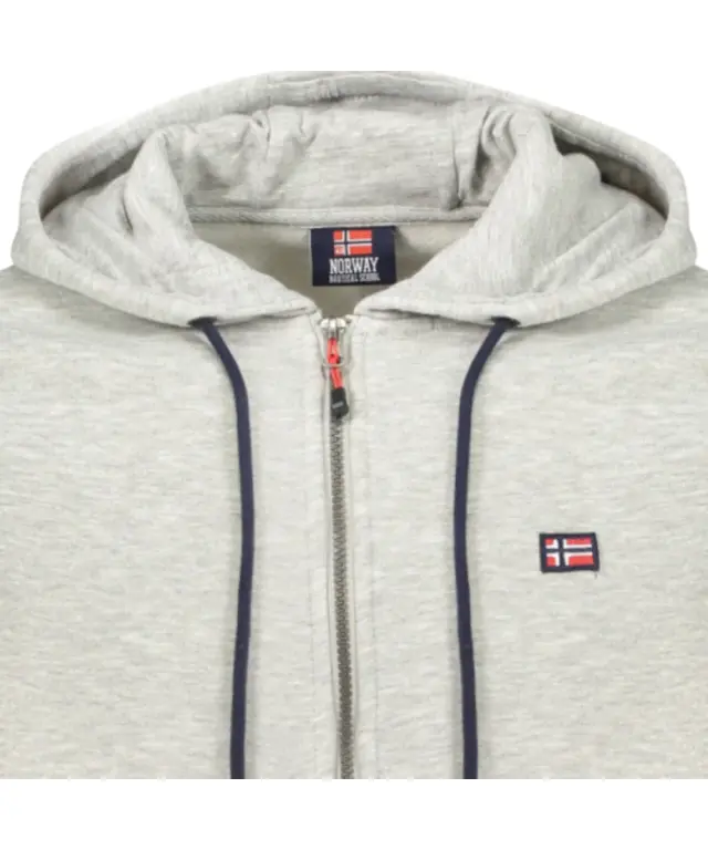 Norway Nautical School - Ανδρική Ζακέτα Φούτερ 849442-GREYME Γκρι - S 3