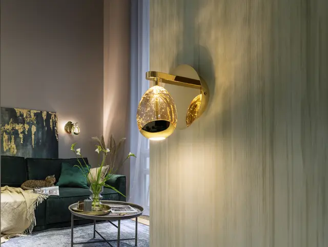 ROCIO WALL LAMP 1L GOLD φωτιστικό απλίκα Χρυσό