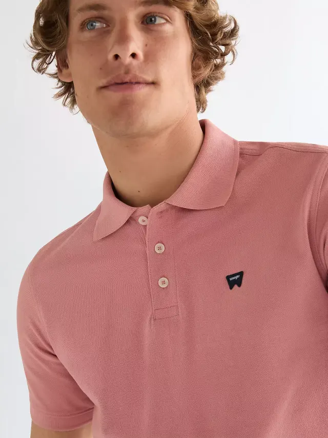 Wrangler Ανδρικό Pique Polo Shirt 112378002 – Dusty Rose - XXL 3