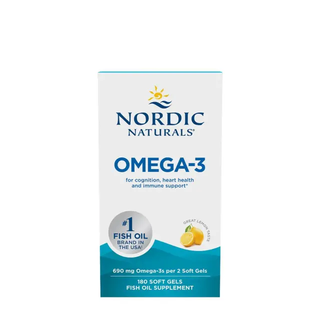 Nordic Naturals Omega-3 lemon, 180-softgels