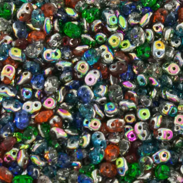 Χάντρα Superduo - Mix All That Glitters - 2.5x5mm ~10gr