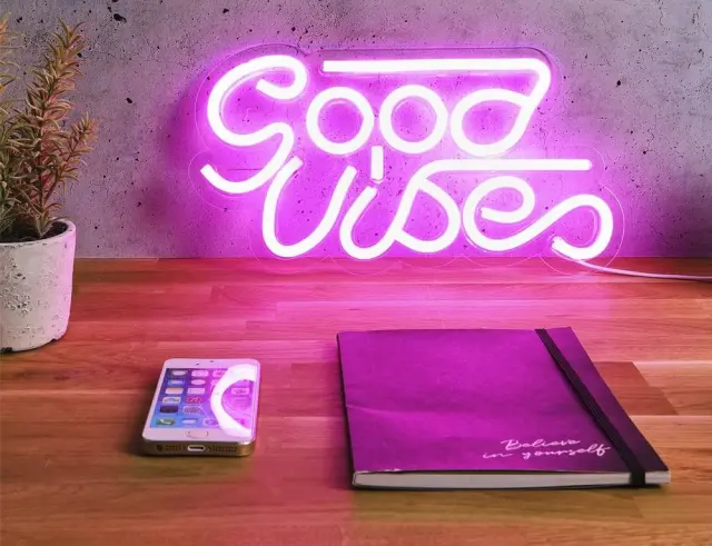 Φωτιστικό Neon Home Deco Factory LA10471 - Good Vibes - USB LA10471