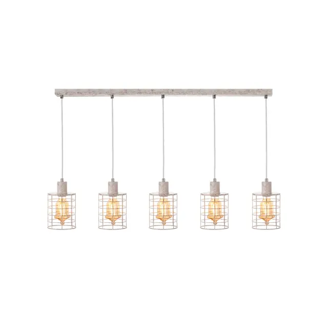 AcaLight Offer NETTO ΦΩΤΙΣΤΙΚΟ ΚΡΕΜΑΣΤΟ ΛΕΥΚΗ ΣΚΟΥΡΙΑ ΜΕΤΑΛΛΙΚΗ ΣΥΜΒΑΤΙΚΗ 5ΧΕ27 IP20 950Χ1200mm