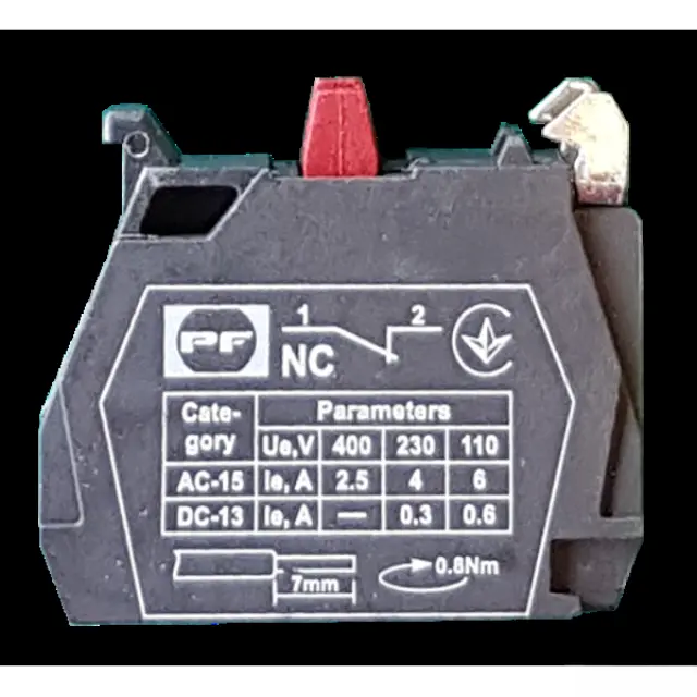 Pushbutton contact FP NC