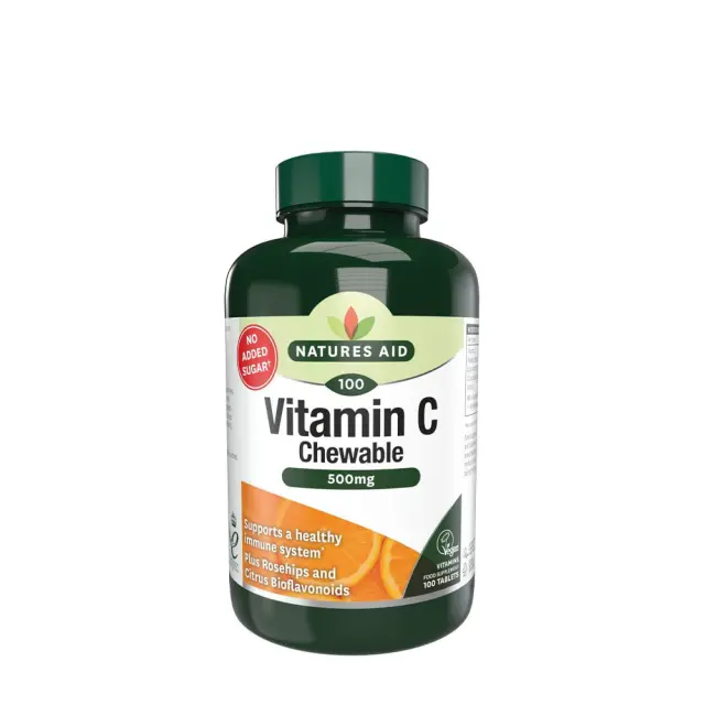 Natures Aid Vitamin C 500mg Chewable - Orange Flavour