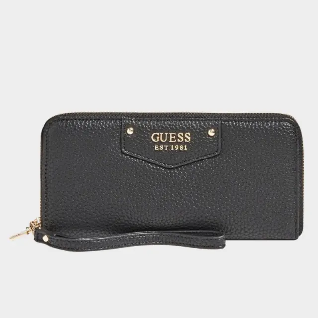 Guess - Γυναικείο Πορτοφόλι Eco Brenton Slg Large Zip Around SWEVG839046-BLA Μαύρο