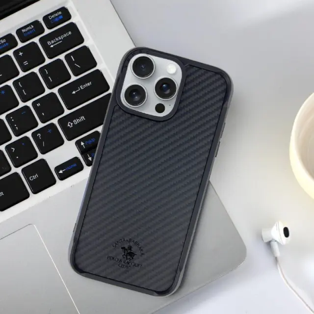 Santa Barbara Polo για iPhone 16 Pro Max Elvis Carbon Magsafe - Μαύρο 2