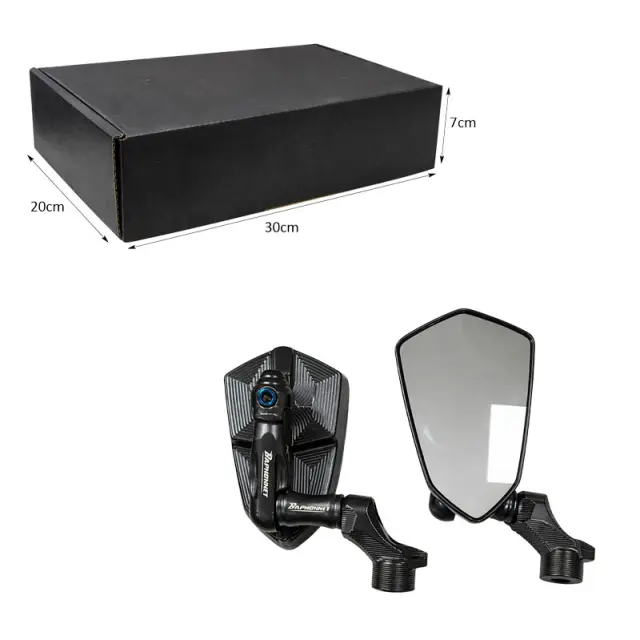 Καθρέφτες Μηχανής Universal CNC Αλουμινίου - Universal CNC Aluminum Motorcycle Mirrors Set 0333004 3