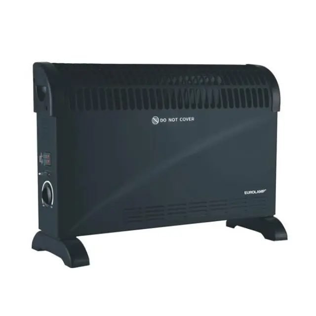 300-41605 ΘΕΡΜΑΝΤΙΚΟ ΣΩΜΑ CONVECTOR ΜΑΥΡΟ ΜΕ TURBO 2000W EUROLAMP