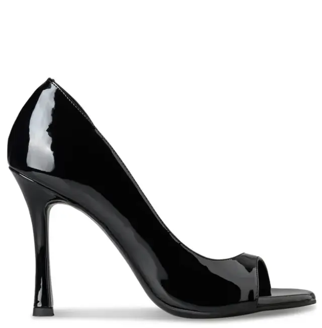 Envie γυναικείες γόβες peep toe λουστρίνι E02-24721-2