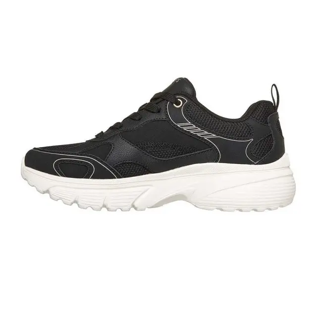 Skechers Duraleather Mesh Lace Up E'clypse Lite (190225-BLK) - Λευκό-Μαύρο 2