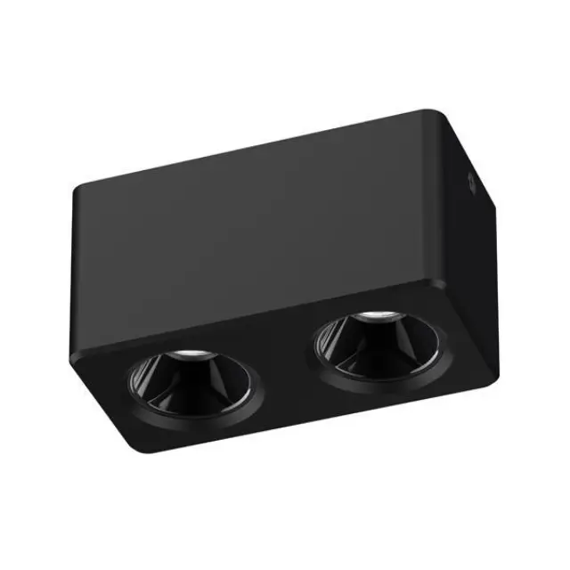 ΔΙΠΛΟ ΣΠΟΤ 2*7W ΑΛΟΥΜΙΝΙΟΥ 3CCT 75x150x79 Μαύρο