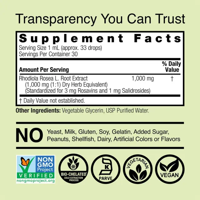Nature's Answer Rhodiola Extract 2