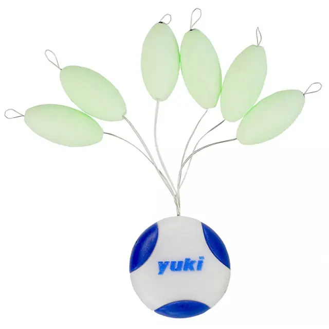Φλοτεράκια Yuki Oval Floating Beads With Stopper PFY 10 Green Glow