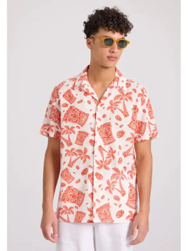 Funky Buddha Men shirt Floral FBM009-037-05 - L 3