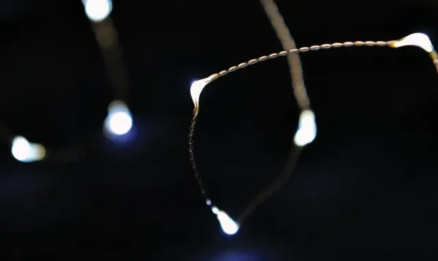 120 Λαμπάκια LED Ψυχρό Λευκό Μπαταρίας σε Σειρά