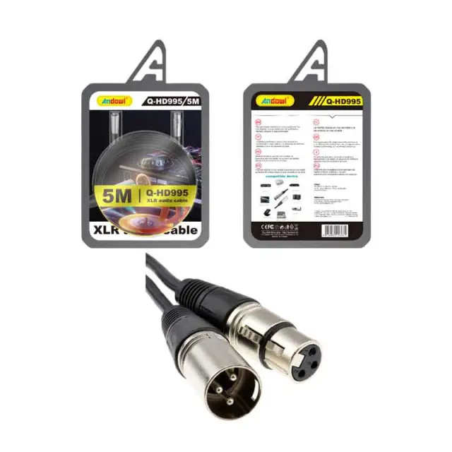 Andowl Καλώδιο XLR Αρσενικό σε Θηλυκό 5m Q-HD995 - XLR Audio Cable 075895