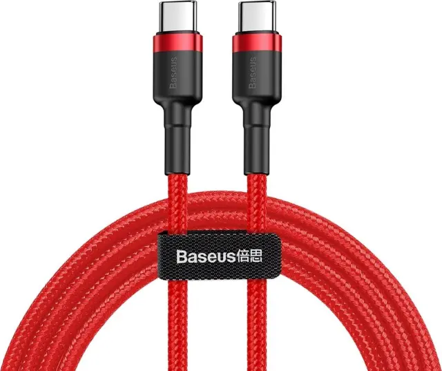 Καλώδιο Σύνδεσης USB 2.0 Baseus Cafule USB C σε USB C Flash PD 60W 1m Κόκκινο N67255