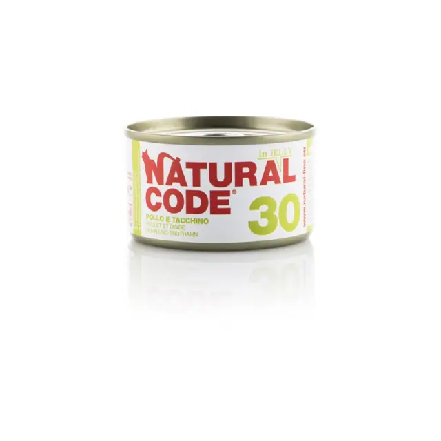Natural Code 30 Κονσέρβα με Κοτοπουλο & Γαλοπούλα 85gr Μονόχρωμο