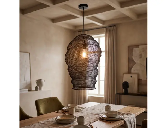 Φωτιστικό Οροφής Miko PTMD Luxury Living Μονόφωτο, με λαμπτήρα E27 και διαστάσεις 42x42x60cm - Black 123085