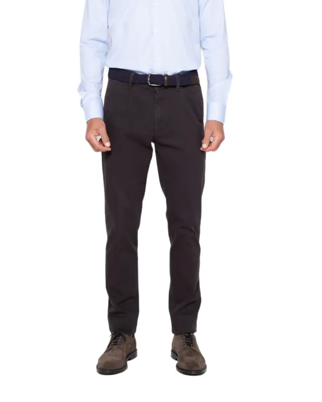 The Bostonians Dobby ανδρικό παντελόνι modern fit 3CN1783T76A-1