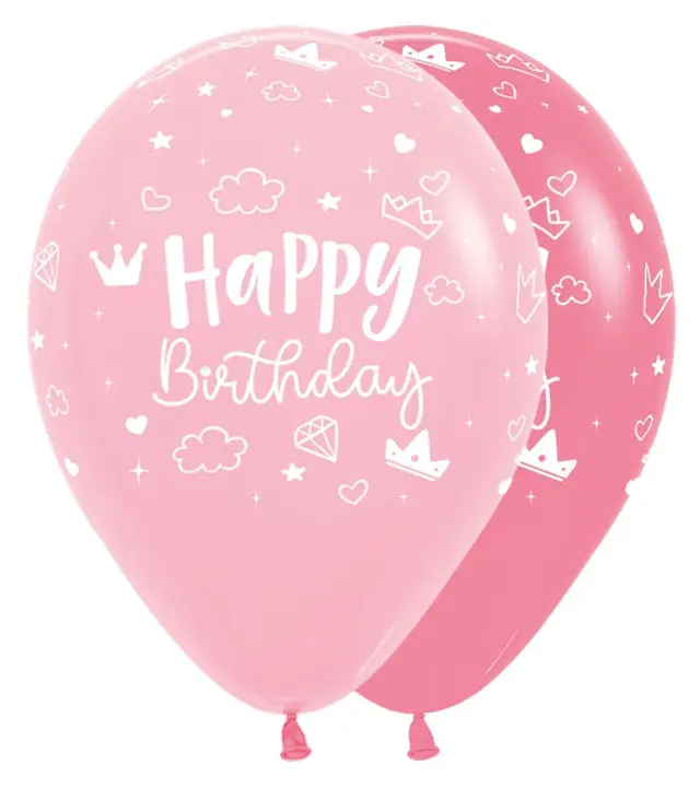Μπαλόνια Λάτεξ Happy Birthday Castle / 25 τμχ - Κάστρο
