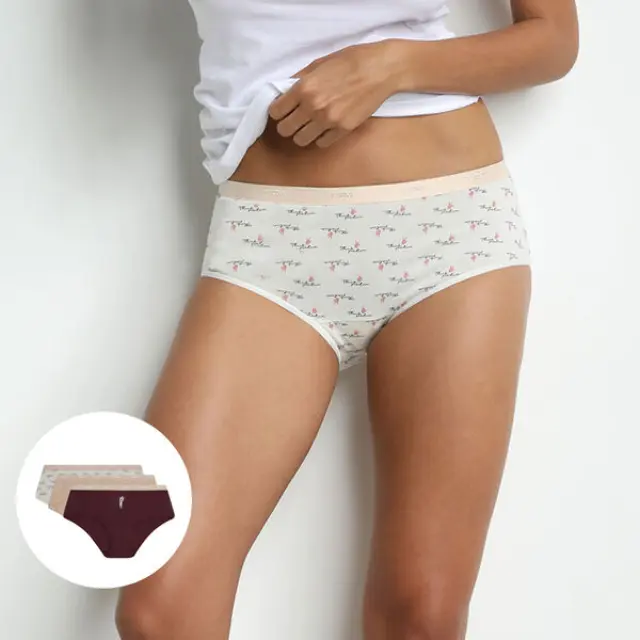 Dim Μποξεράκια Βαμβακερά Les Pockets Girls 3-Pack - S