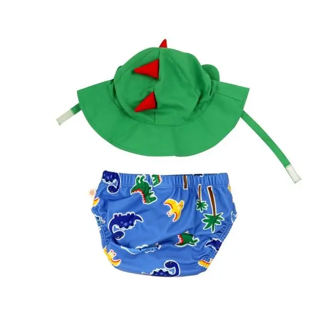 Σετ UV Μαγιό και Καπέλο Devin the Dino & Friends (12-24 μηνών) - Zoocchini 2