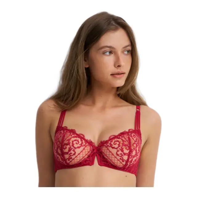 Luna Γυναικείο Σουτιέν Wired Balconette Lilium, Χρώμα Wine Red