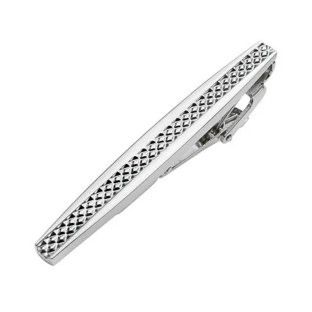 Ασημί Κλιπ Γραβάτας 6 cm – LGD-TC/114