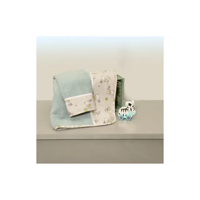 Oliver Baby Σετ Πετσέτες Εμπριμέ - 2 τεμ Σχ΄΄εδιο 213 100% βαμβάκι 450 ΓΡΜ/ΤΜ - 30Χ50 70Χ120 - Ελληνικής ραφής