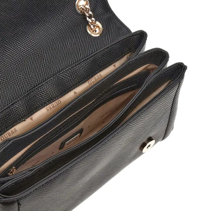 Τσάντα GUESS Noelle Convertible XBody Flap HWZG9672210 Μαύρο 2