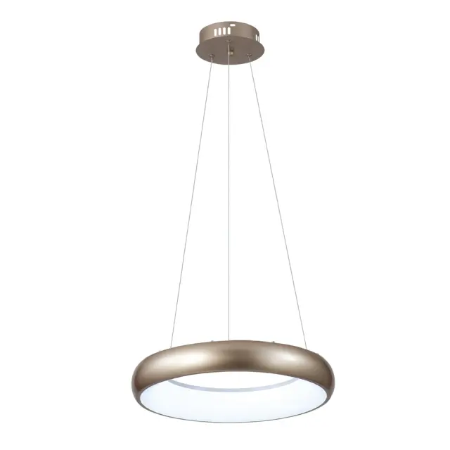InLight Κρεμαστό φωτιστικό LED 24W 3CCT από χρυσαφί και λευκό ακρυλικό D:40cm (42024-B-Golden)