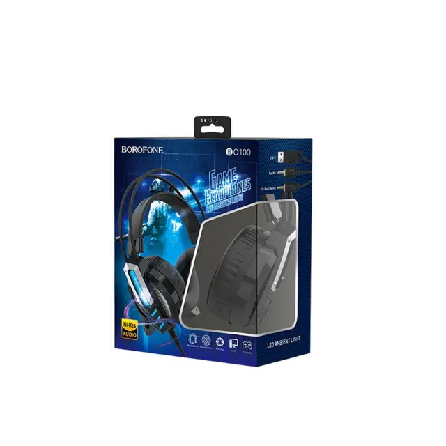 Ακουστικά Stereo Borofone BO100 Fun Μαύρα με Μικρόφωνο και 3 Κονέκτορες Σύνδεσης 2
