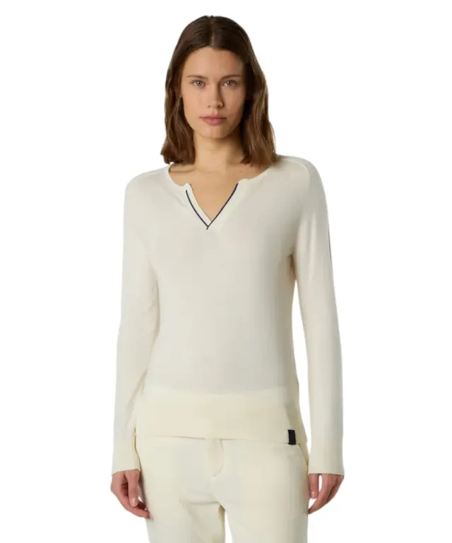 North Sails- Γυναικεία Μπλούζα Πουλόβερ Viscose Cotton 095536-000-0105 Λευκό 3