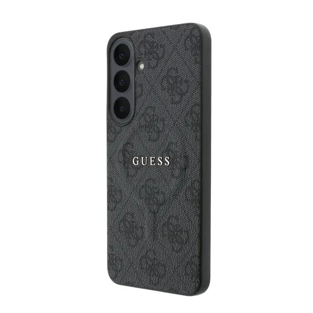 Guess PU Leather 4G Gold Frame Magnetic Case for Samsung Galaxy S26 FE Black 2