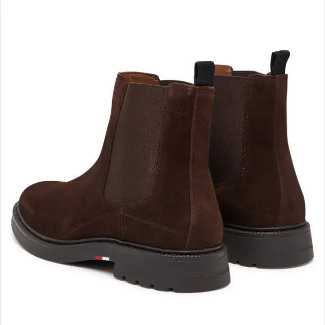 Ανδρικά Δερμάτινα Μποτάκια Tommy Hilfiger FM0FM05952-GT6 Καφέ Καστόρι Καφέ - 41 3