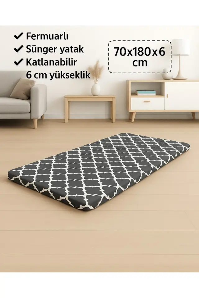 Stewehome Στρώμα αφρού για δάπεδο ή μπαλκόνι 180x70x6 cm
