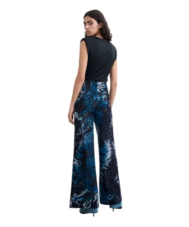 Desigual - Γυναικεία Φόρμα Φλοκ Με Παντελόνι 26WWPK06-5032 Φλοράλ/Μπλε 3