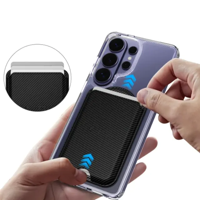 Tech-protect Ch02 Magwallet Magsafe Universal Magnetic Card Holder Carbon 2
