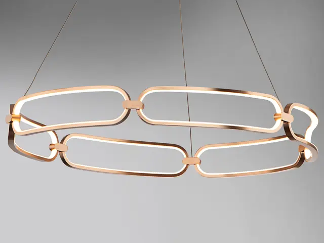 COLETTE Ø80 ROSE GOLD φωτιστικό κρεμαστό ροζ χρυσό 2